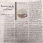 EDUARDO ESCOBAR. INSISTENCIA EN EL ERROR